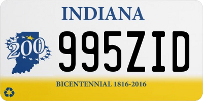 IN license plate 995ZID