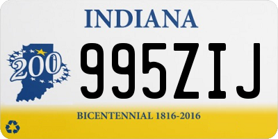 IN license plate 995ZIJ