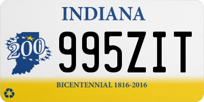 IN license plate 995ZIT