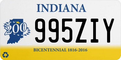 IN license plate 995ZIY