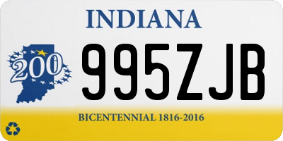 IN license plate 995ZJB