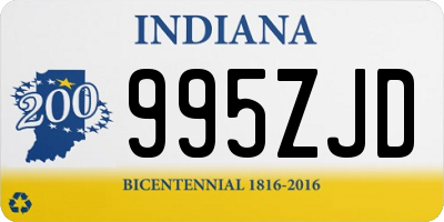 IN license plate 995ZJD