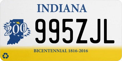 IN license plate 995ZJL