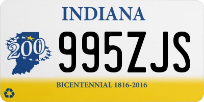 IN license plate 995ZJS