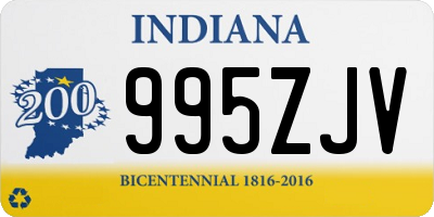 IN license plate 995ZJV