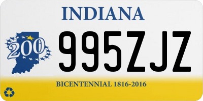 IN license plate 995ZJZ