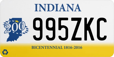 IN license plate 995ZKC