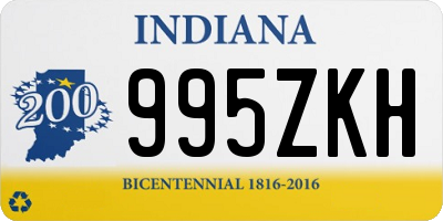 IN license plate 995ZKH