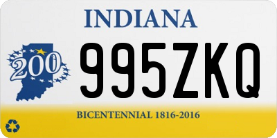 IN license plate 995ZKQ