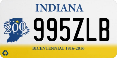 IN license plate 995ZLB