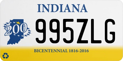 IN license plate 995ZLG