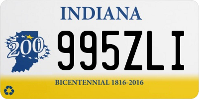 IN license plate 995ZLI