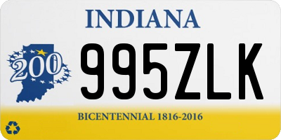 IN license plate 995ZLK