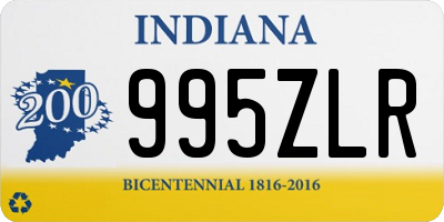 IN license plate 995ZLR