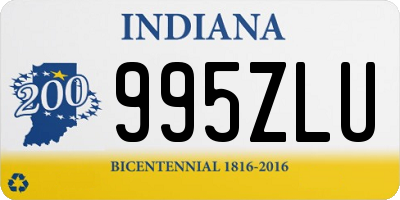 IN license plate 995ZLU