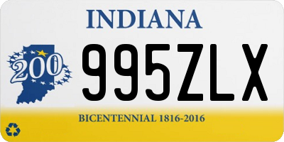 IN license plate 995ZLX