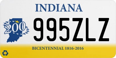 IN license plate 995ZLZ