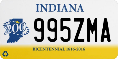 IN license plate 995ZMA