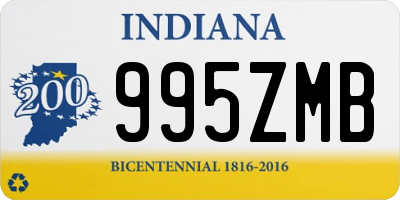 IN license plate 995ZMB