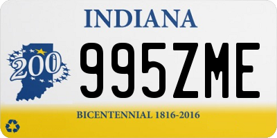 IN license plate 995ZME