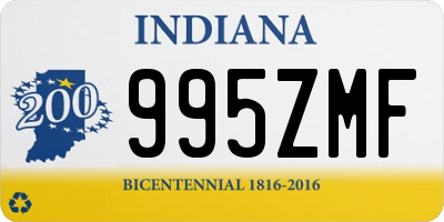 IN license plate 995ZMF