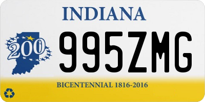 IN license plate 995ZMG