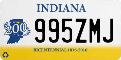 IN license plate 995ZMJ