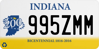 IN license plate 995ZMM