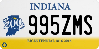 IN license plate 995ZMS