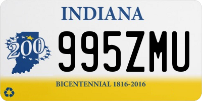 IN license plate 995ZMU