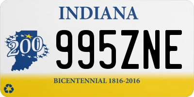 IN license plate 995ZNE