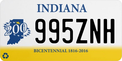 IN license plate 995ZNH