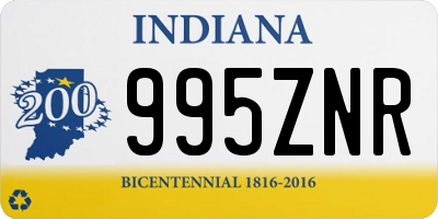 IN license plate 995ZNR