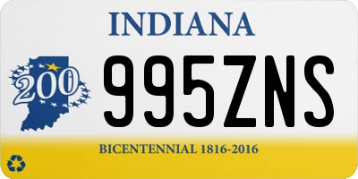 IN license plate 995ZNS