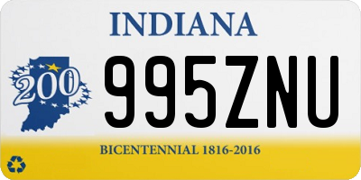 IN license plate 995ZNU