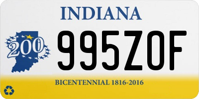 IN license plate 995ZOF