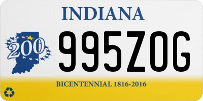 IN license plate 995ZOG