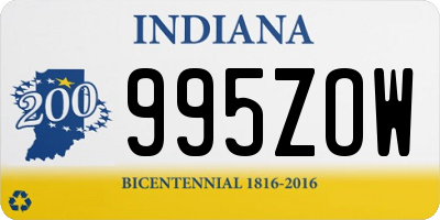 IN license plate 995ZOW