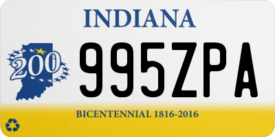 IN license plate 995ZPA