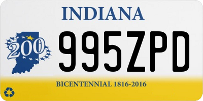 IN license plate 995ZPD