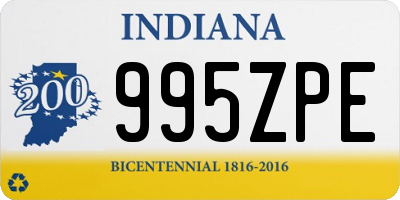 IN license plate 995ZPE