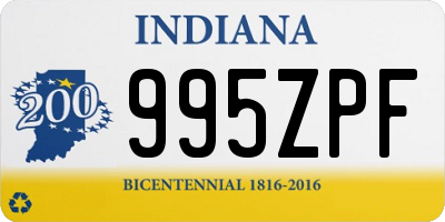 IN license plate 995ZPF