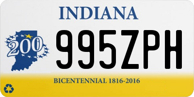 IN license plate 995ZPH