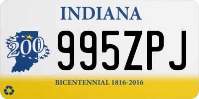 IN license plate 995ZPJ