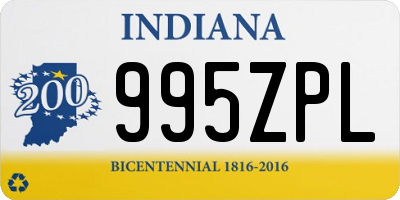 IN license plate 995ZPL