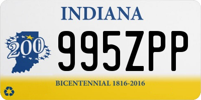 IN license plate 995ZPP