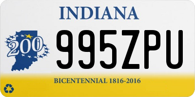 IN license plate 995ZPU