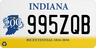 IN license plate 995ZQB