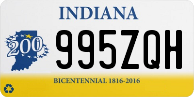 IN license plate 995ZQH