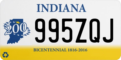 IN license plate 995ZQJ